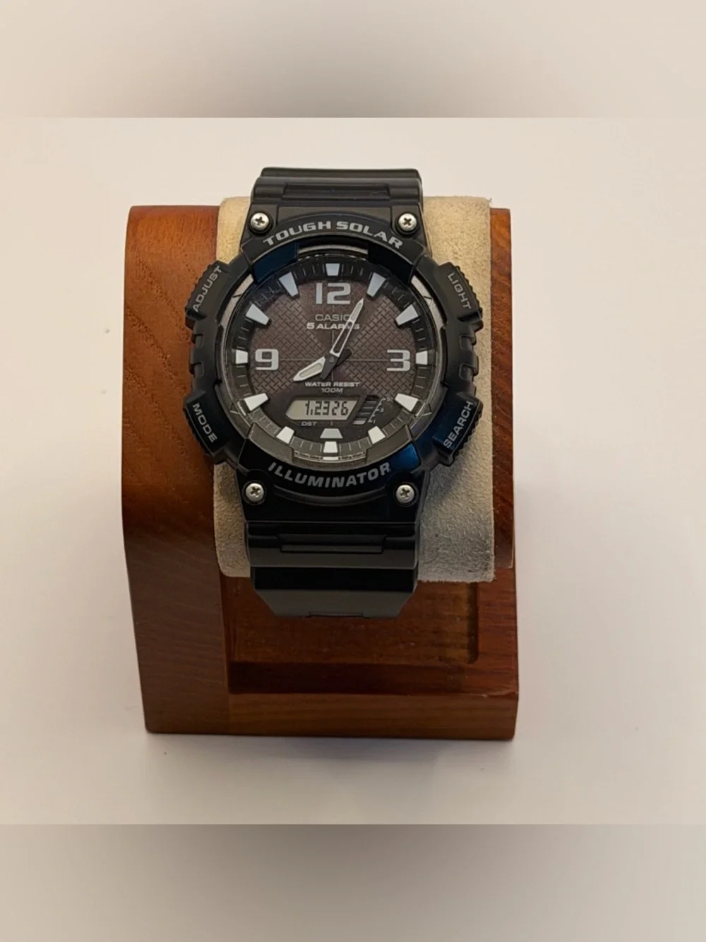 Casio Men's Sport Watch with Black Dial‎ - AQS810W-1AV Tough Solar 5 Alarms 48mm